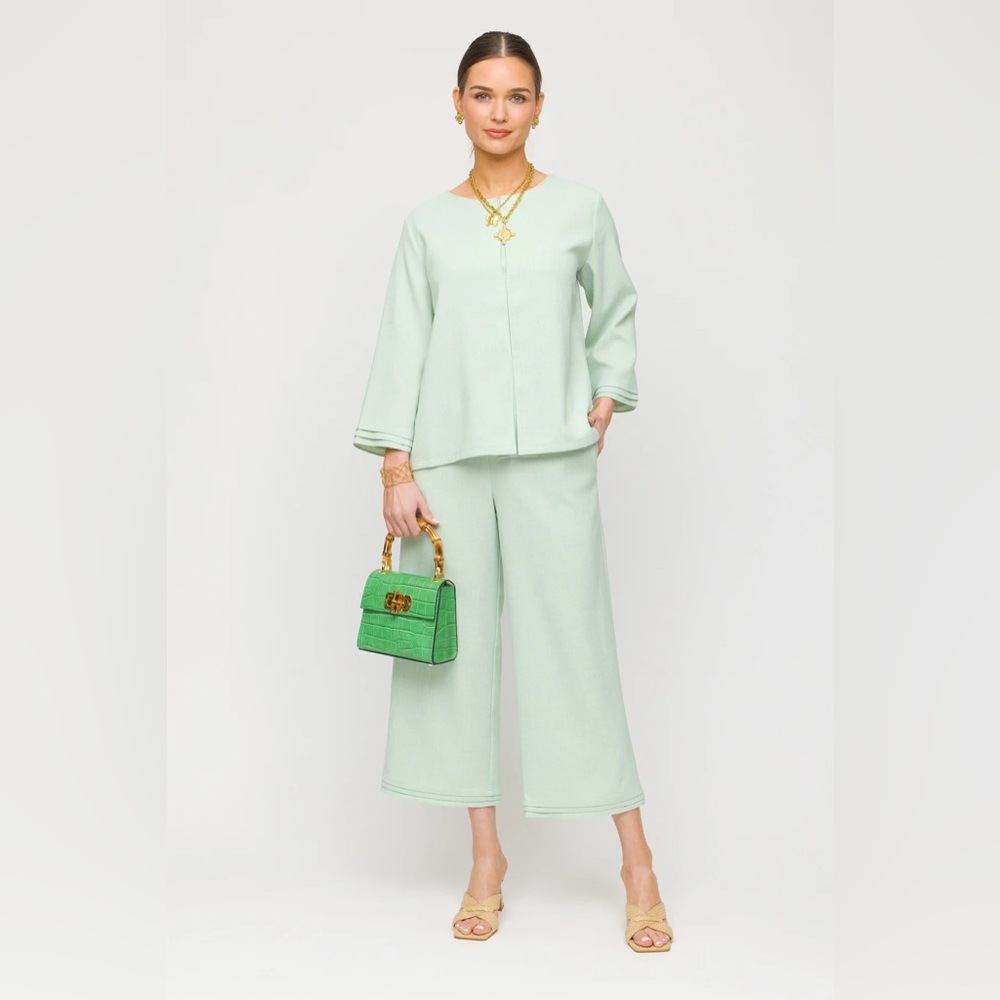 Hino & Malee 35" Pant with Double Cuff White - Picture 2 of 6